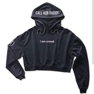 Call Her Daddy Cropped Hoodie
